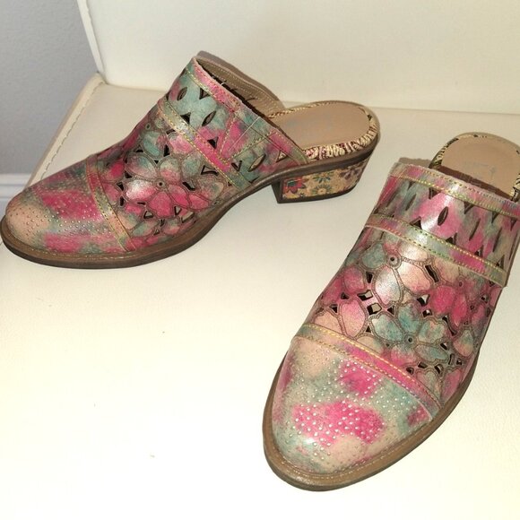 Spring Step L'artiste - 'Rosalinda', Floral Mule. 39 / 8.5 - Picture 10 of 10